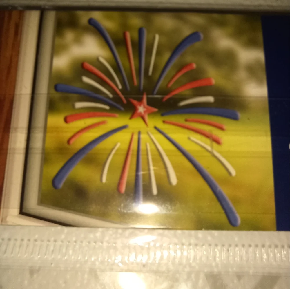 Pair of Patriotic Party Window Clings - Red, Blue, Brown